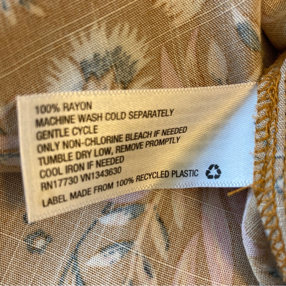 Universal Thread Yellow Ruffle Floral Balloon Lon… - image 7